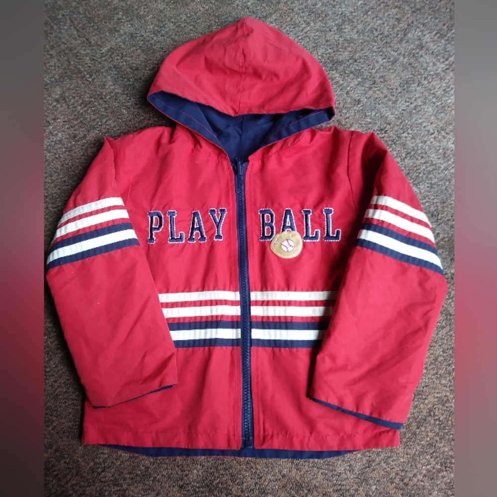 Vintage Baseball Kids Rain Jacket